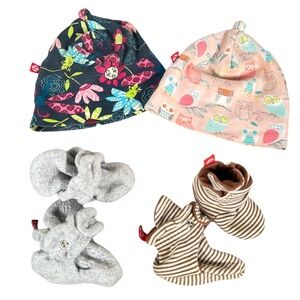 4/$30 ZUTANO 2 Booties + 2 Beanie Bundle